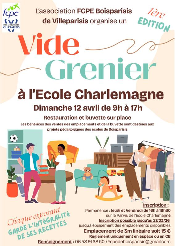 Vide grenier - école charlemagne