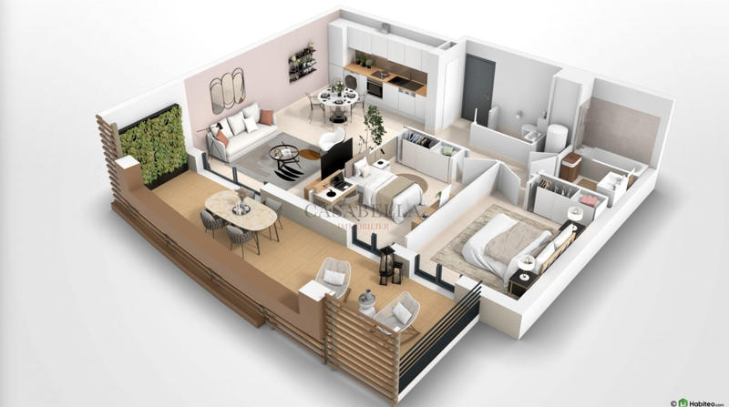 Appartement - 61 m² - 3 pièces