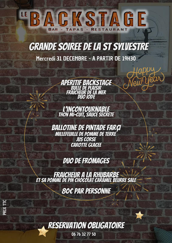 Grande soirée de la Saint Sylvestre au Backstage