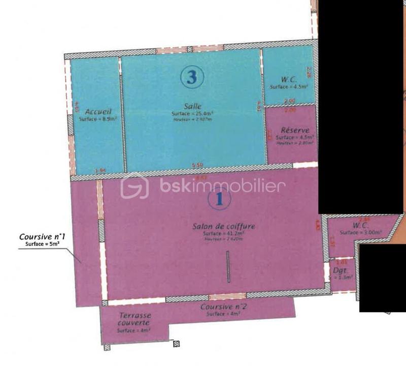 Local commercial - 86 m² - 2 pièces