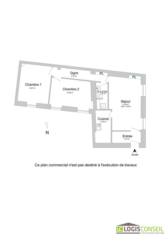 Appartement - 67 m² - 3 pièces