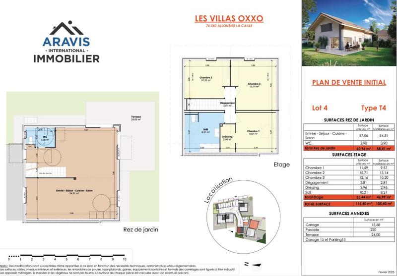 Maison - 116 m² - 4 pièces