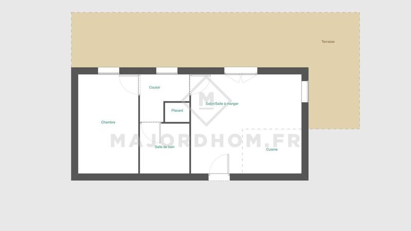 Appartement - 44 m² - 2 pièces