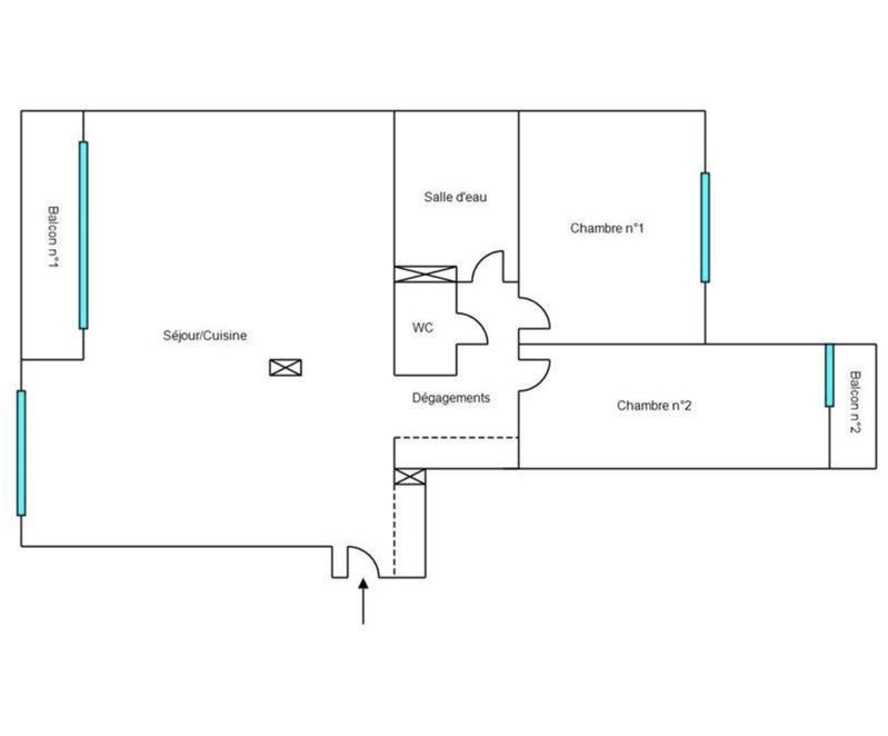 Appartement - 67 m² - 3 pièces