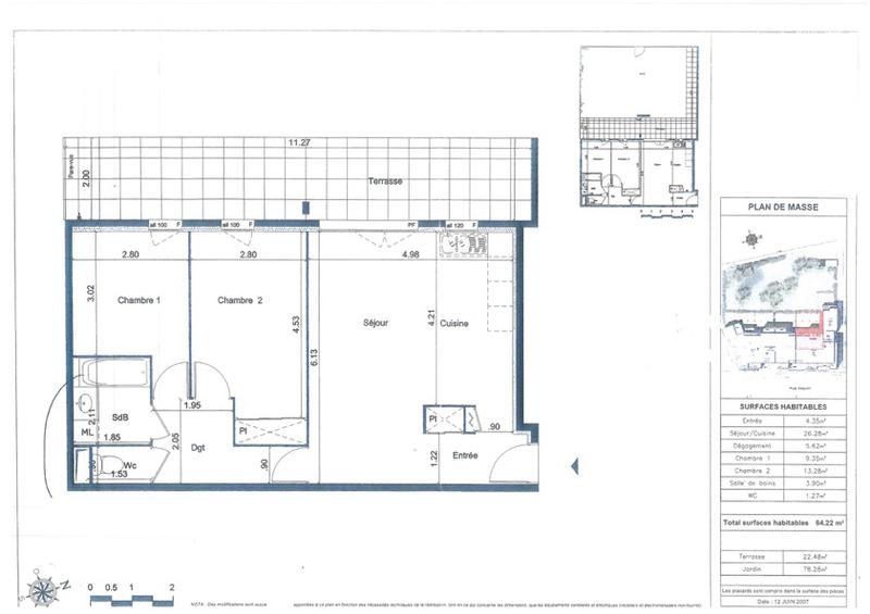Appartement - 64 m² - 3 pièces