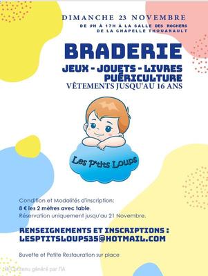 Braderie jouets - livres - puériculture - vêtements