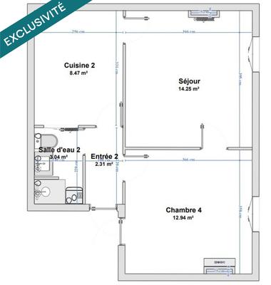 Appartement - 41 m² - 2 pièces