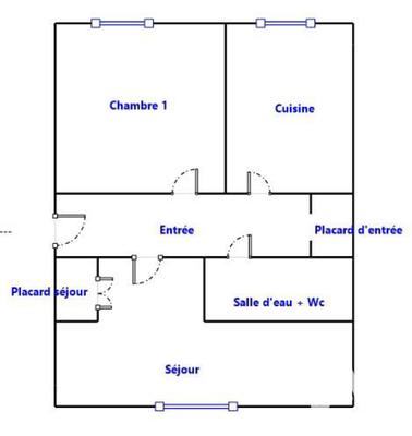 Appartement - 36 m² - 2 pièces