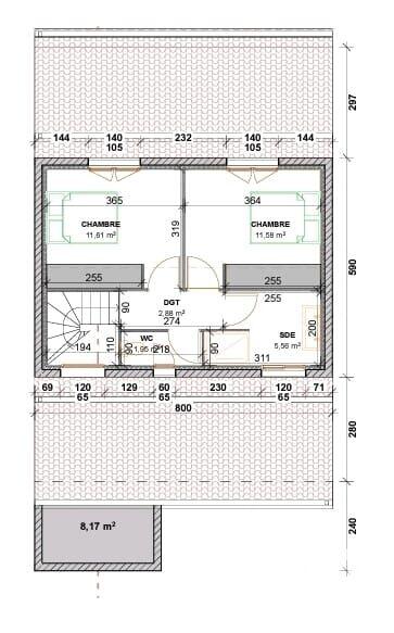 Maison - 104 m² - 4 pièces