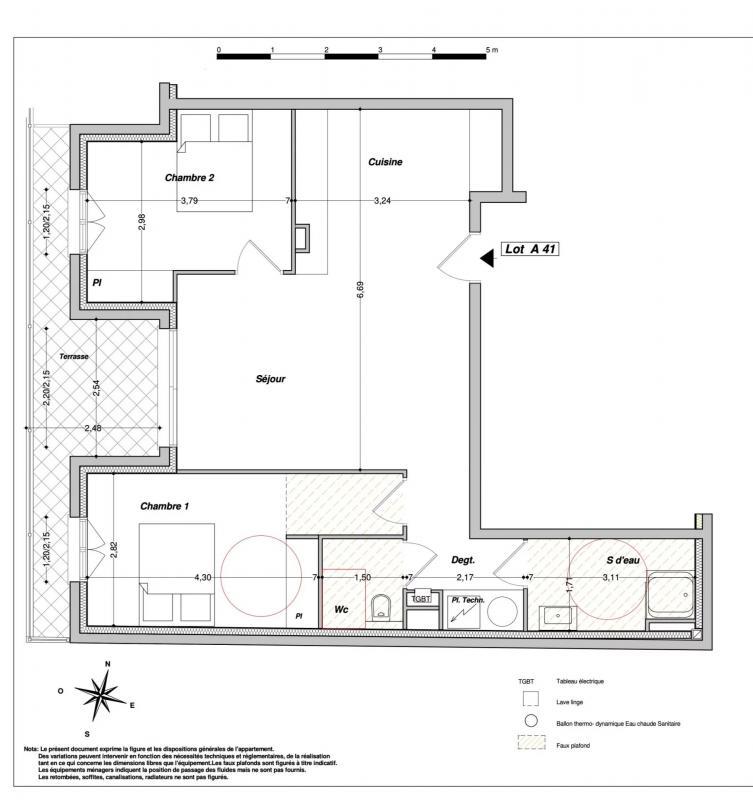 Appartement - 70 m² - 3 pièces