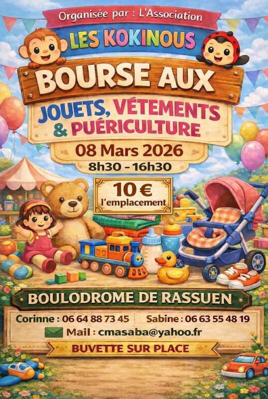 Bourse aux jouets, vêtements et puériculture