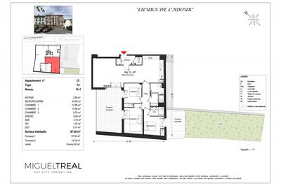 Appartement - 98 m² - 4 pièces