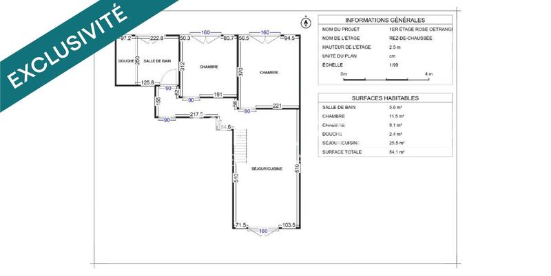 Appartement - 66 m² - 4 pièces