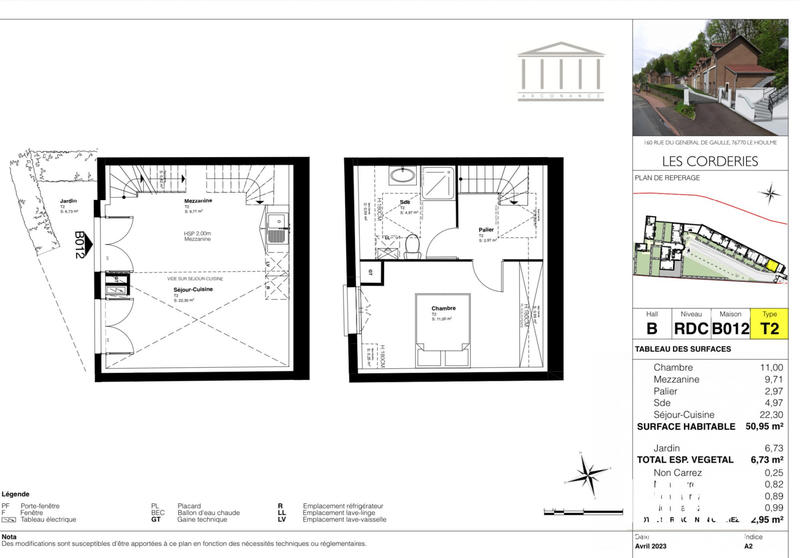 Maison - 51 m² - 2 pièces
