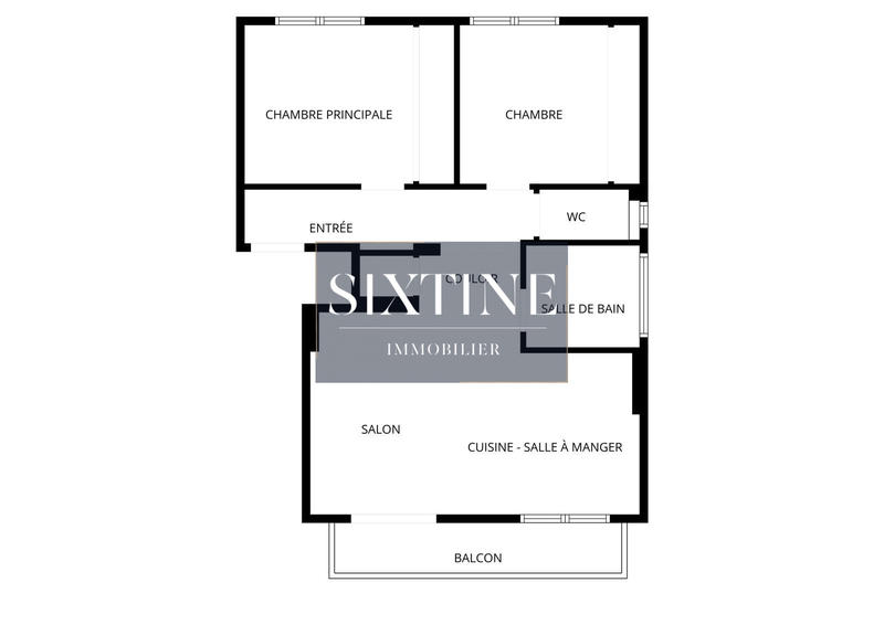 Appartement - 58 m² - 3 pièces