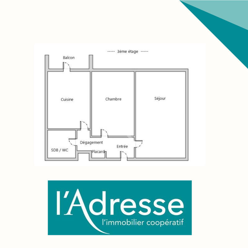 Appartement - 45 m² - 2 pièces