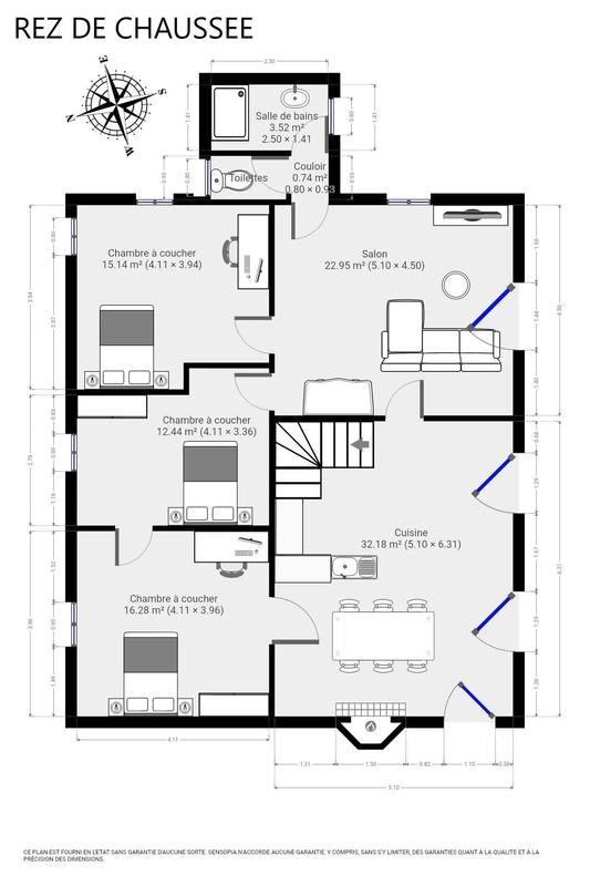 Maison - 93 m² - 5 pièces