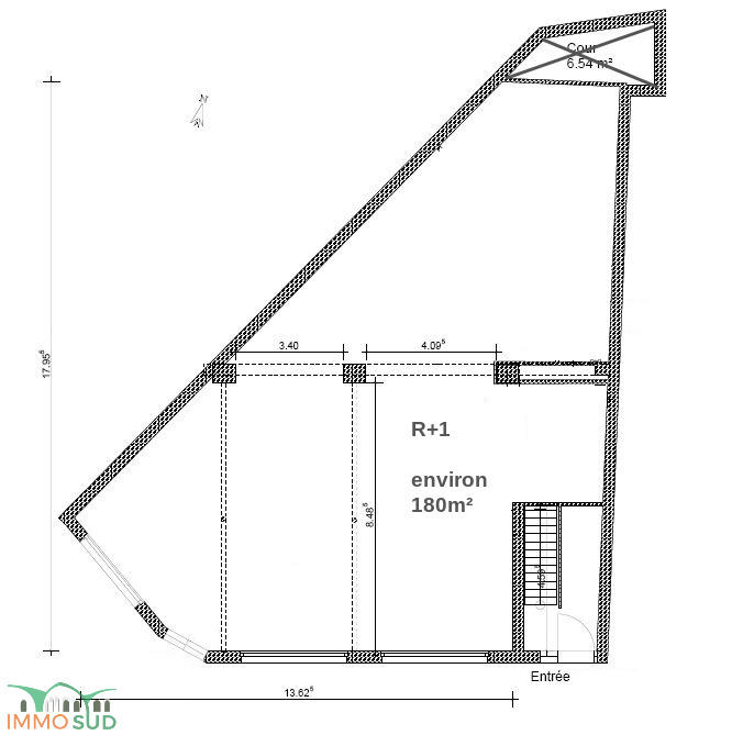 Appartement - 180 m² - 1 pièce