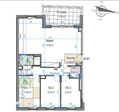 Appartement - 85 m² - 4 pièces