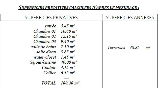 Appartement - 100 m² - 4 pièces