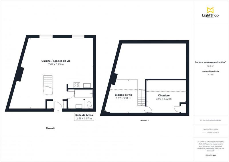 Appartement - 64 m² - 3 pièces