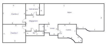Appartement - 60 m² - 3 pièces