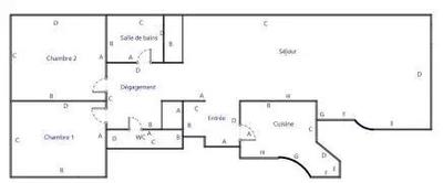 Appartement - 60 m² - 3 pièces
