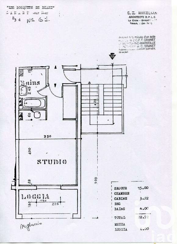 Appartement - 22 m² - 1 pièce