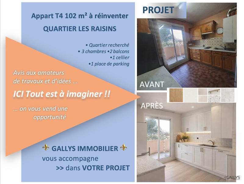 Appartement - 102 m² - 5 pièces