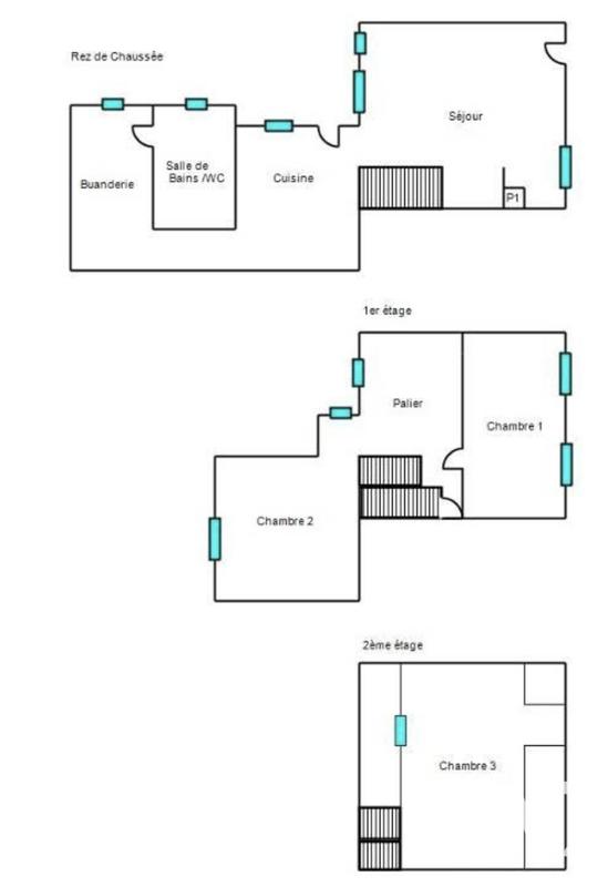 Maison de ville - 92 m² - 4 pièces