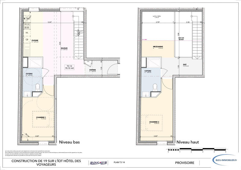 Duplex - 70 m² - 3 pièces