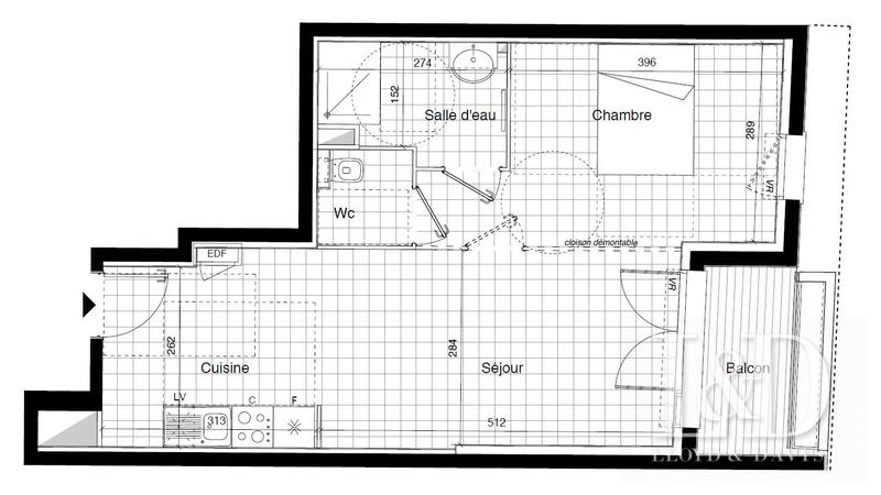 Appartement - 42 m² - 2 pièces