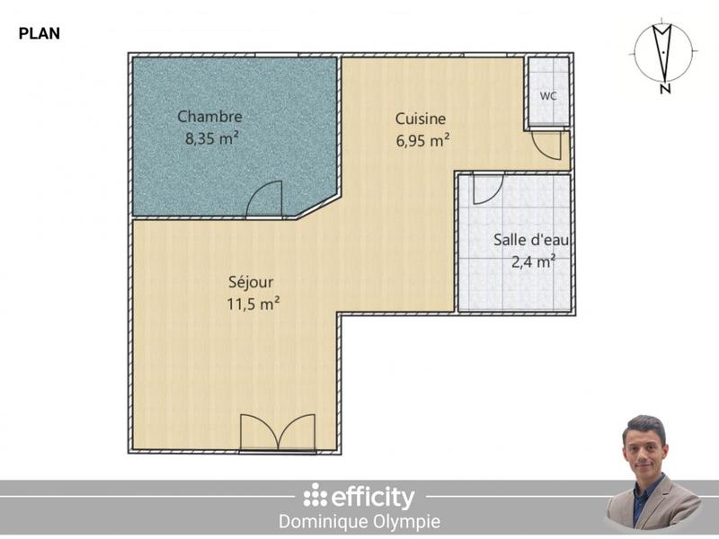 Appartement - 31 m² - 2 pièces