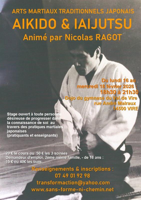Stage arts martiaux traditionnels japonais - aïkido et Iaïjutsu