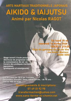 Stage arts martiaux traditionnels japonais - aïkido et Iaïjutsu