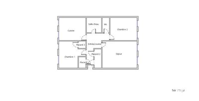 Appartement - 58 m² - 3 pièces