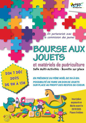 Bourse aux jouets et matériel de puériculture