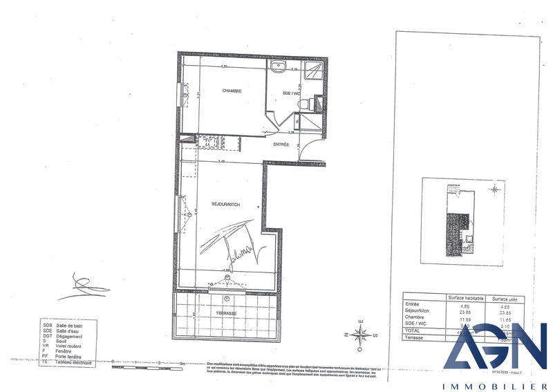 Appartement - 45 m² - 2 pièces