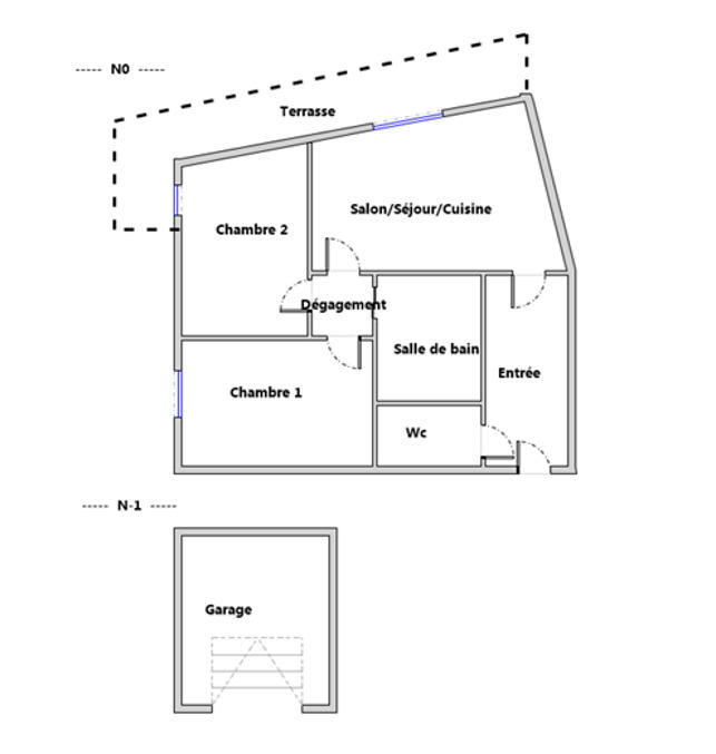 Appartement - 56 m² - 3 pièces