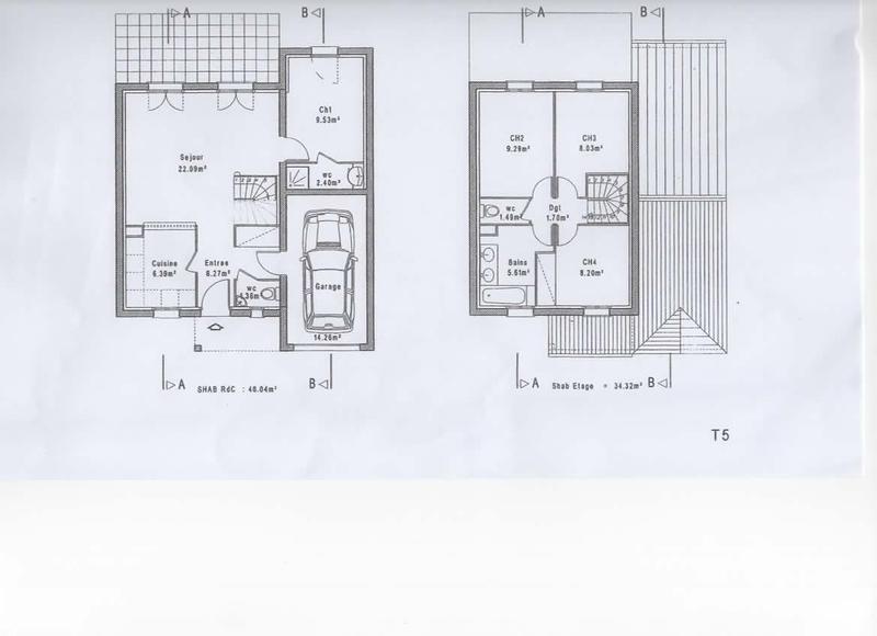 Maison - 82 m² - 5 pièces