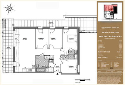 Appartement - 96 m² - 5 pièces