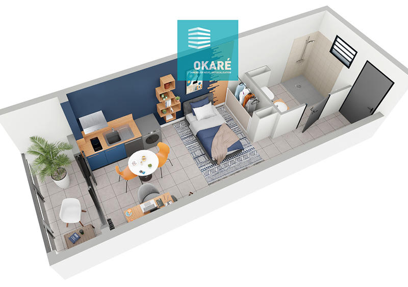 Appartement - 23 m² - 1 pièce