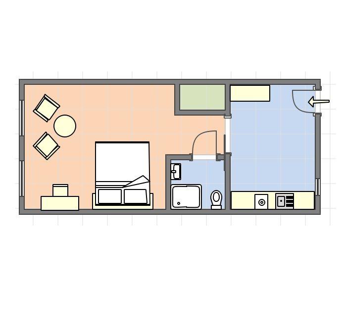 Appartement - 29 m² - 1 pièce