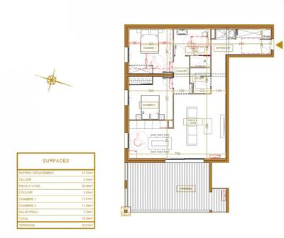 Appartement - 79 m² - 3 pièces