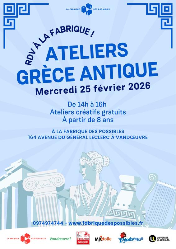 Ateliers créatifs Grèce antique