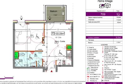 Appartement - 33 m² - 2 pièces