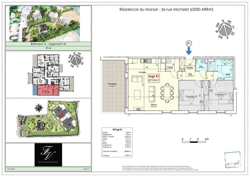 Appartement - 87 m² - 3 pièces
