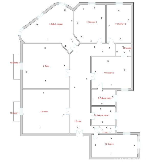 Appartement - 177 m² - 5 pièces