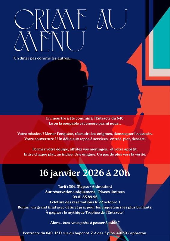 Dîner jeux d'enquète à l'entracte du 640