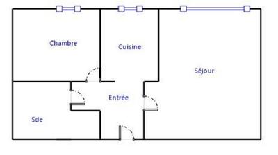 Appartement - 45 m² - 2 pièces